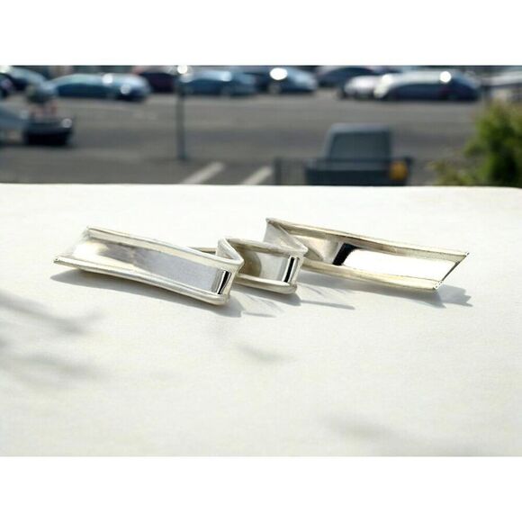 Tiffany & Co Estate Wave Brooch Sterling Silver TIF706 - Picture 9 of 12
